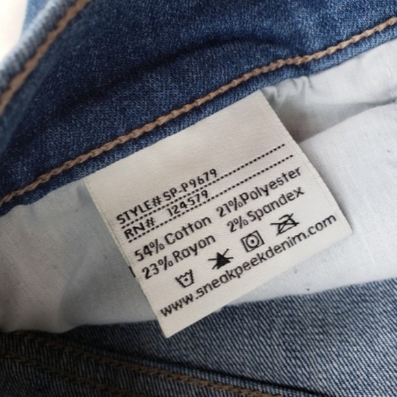 NEW HIGH RISE Flare Two Tone Raw Hem Jean - Picture 8 of 8